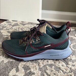Nike Trail Running Shoes - Green and Purple, LIKE NEW!